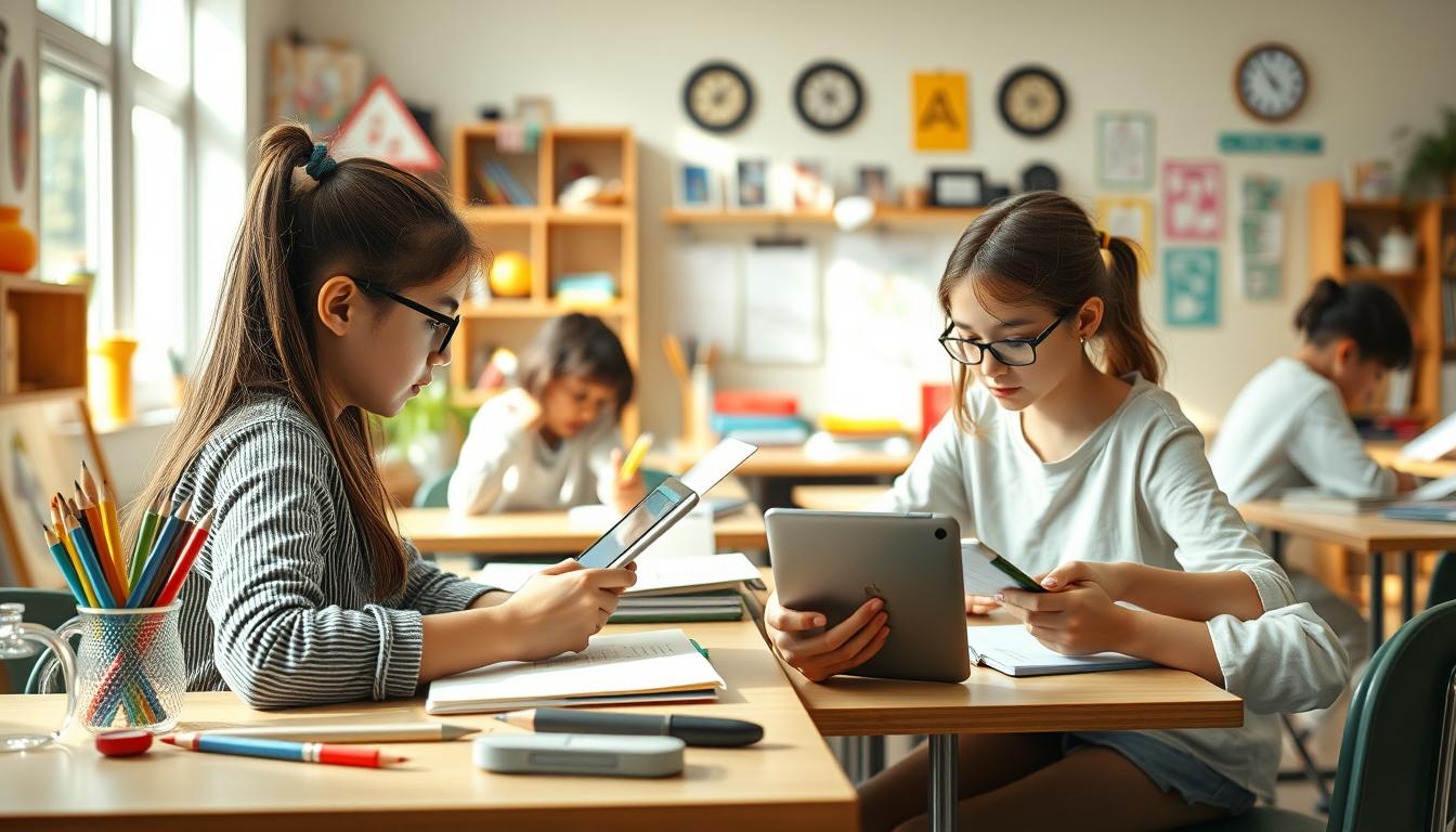 Structured study materials and learning resources on a desk